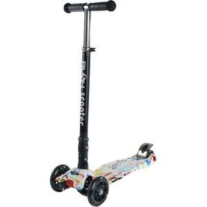 קורקינט גרפיטי מתקפל 3 גלגלים Rush עם אורות לבן