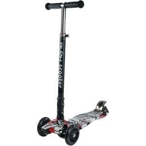 קורקינט גרפיטי מתקפל Rush 3 גלגלים עם אורות – שחור