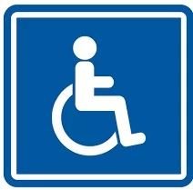 מדבקת נכה לרכב מרובעת מידה 14x14 ס''מ מבית Parklick