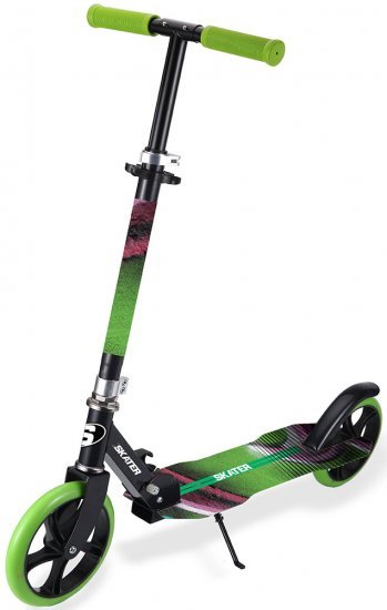 קורקינט אלומיניום מתקפל 200 מ''מ Big Wheel מבית Skater - ירוק