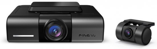 מצלמת דרך קדמית ואחורית 2K QHD לרכב דגם GX1000 מבית FineVu - כרטיס זיכרון כלול בערכה