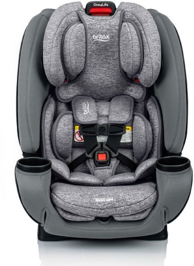 כסא בטיחות משולב בוסטר עם בד מנדף זיעה Britax One4Life ClickTight Safe Wash&Cool N Dry - צבע אפור