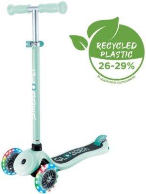 קורקינט 3 גלגלים עם אורות Globber Primo Lights - צבע מנטה