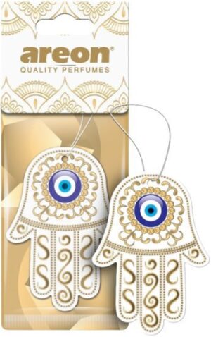 עץ ריח דגם Hamsa Blue Eye בניחוח Silver Linen מבית Areon - סך הכל 10 יחידות