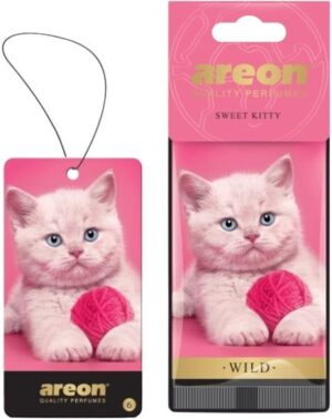 עץ ריח דגם Wild בניחוח Sweet Kitty מבית Areon - סך הכל 10 יחידות