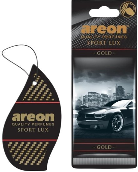 עץ ריח דגם Sport Lux בניחוח Gold מבית Areon - סך הכל 10 יחידות