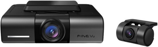 מצלמת דרך קדמית 4K ואחורית FHD לרכב דגם GX4K מבית FineVu + כרטיס זיכרון 128GB