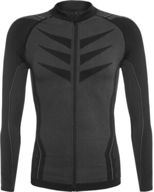 חולצת פליז לחורף Funkier Seamless Tech JS6026LW - מידה M-L צבע שחור / אפור