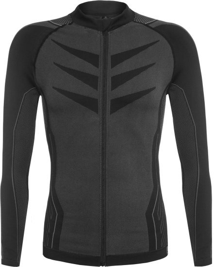 חולצת פליז לחורף Funkier Seamless Tech JS6026LW - מידה M-L צבע שחור / אפור