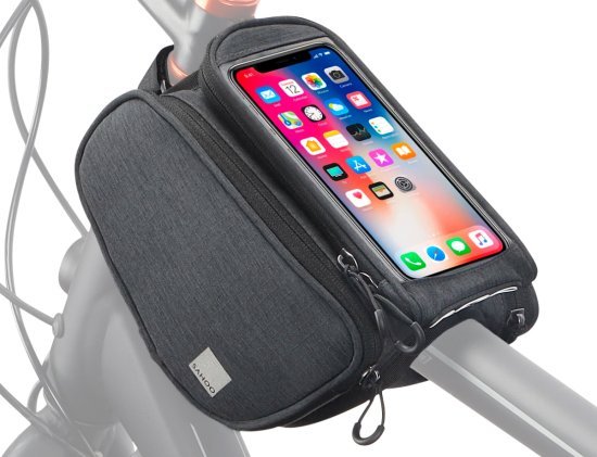 תיק לרמה כולל כיסי צד ונרתיק לטלפון בגודל ''6.7 מבית SAHOO - צבע אפור