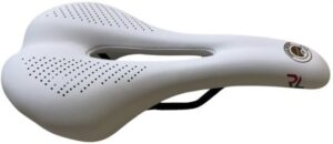 אוכף ג׳ל 140 מ''מ לאופני שטח / כביש Memory Foam מבית RL - צבע לבן