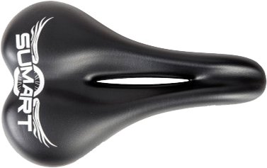 אוכף ג'ל עם חריץ לאופני הרים ברוחב 175 מ''מ Gel Comfort דגם SD-GO1 מבית SUMART - צבע שחור