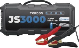סוללת גיבוי 12V 3000Amp להתנעת הרכב כולל פנס דגם JS3000 מבית TOPDON