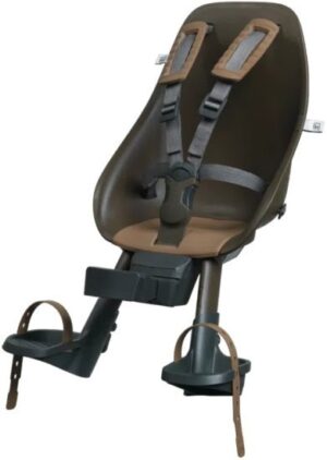 מושב תינוק קדמי Ta-ke לכידון האופניים עם מתאם Compact מבית Urban Iki - צבע Koge Brown / Kurumi Brown