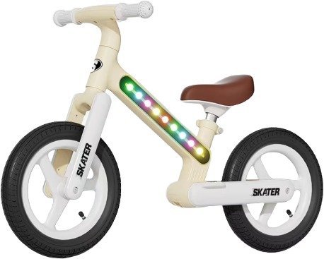 אופני האיזון הראשונות שלי עם אורות מבית Skater - קרם