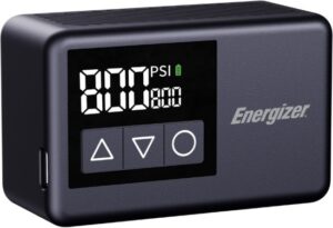 משאבת אוויר נטענת כולל סוללת גיבוי ופנס Energizer PAC1000 - צבע שחור