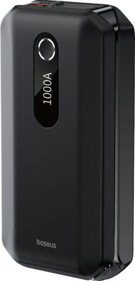 בוסטר התנעה מקצועי + סוללת גיבוי בעוצמת 10,000mAh לרכב + פנס מבית Baseus - שחור