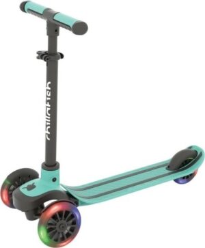 קורקינט 3 גלגלים לילדים עם אורות בגלגלים דגם Scotti Glow מבית Chillafish - צבע ירוק מנטה