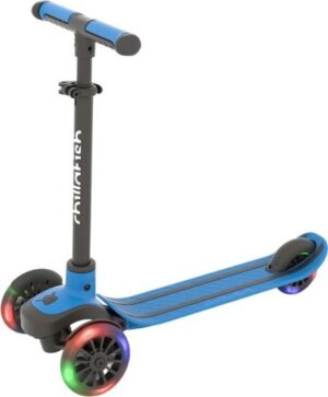 קורקינט 3 גלגלים לילדים עם אורות בגלגלים דגם Scotti Glow מבית Chillafish - צבע כחול