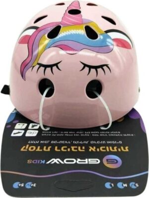 קסדה לילדים דגם Unicorn מבית Grow - מידה M - צבע ורוד
