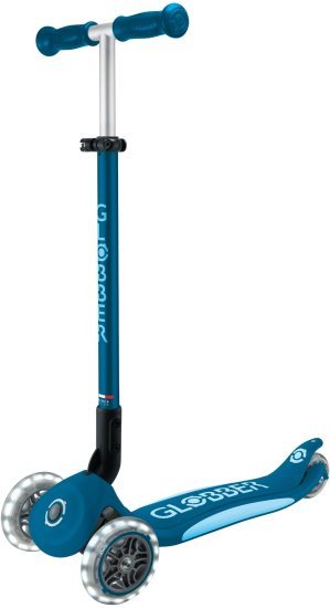 קורקינט אורות מתקפל לילדים Globber Elite Lights - צבע כחול עמוק