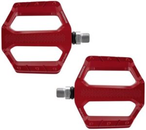 פדלים לאופני הרים ועיר Shimano PD-EF202 Casual Flat - צבע אדום - מידה One Size