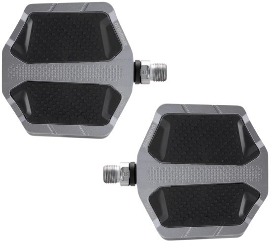 פדלים לאופני עיר Shimano PD-EF205 Urban Flat - צבע כסוף - מידה One Size