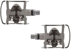 פדלים לאופני הרים ועיר Shimano PD-M324 SPD - צבע כסוף - מידה One Size