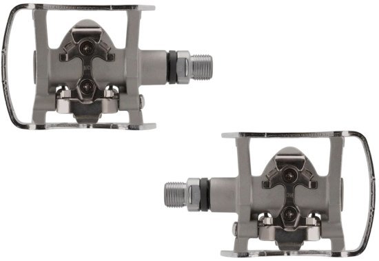 פדלים לאופני הרים ועיר Shimano PD-M324 SPD - צבע כסוף - מידה One Size