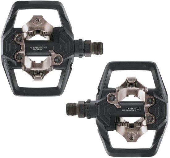 פדלים לאופני הרים Shimano PD-ME700 SPD Trail - צבע שחור - מידה One Size