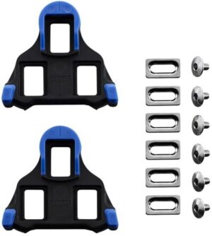 זוג קליטים לפדלי כביש Shimano SM-SH12 SPD-SL  - צבע כחול - טווח תנועה של 2°