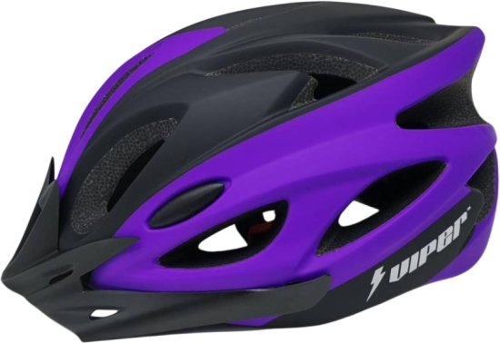 קסדה לילדים ניאון מבית VIPER - מידה M - צבע סגול