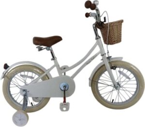 אופניים לילדים עם גלגלי עזר ''16 (95% מורכב) מבית Anonima - צבע לבן