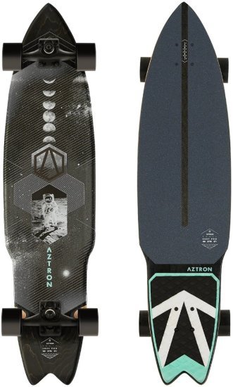 סקייטבורד מדמה גלישה SPACE 40 מבית Aztron - צבע שחור
