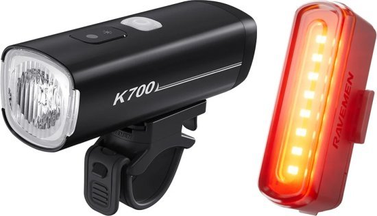 סט פנס קדמי עם פנס אחורי לאופניים LS32 מבית Ravemen