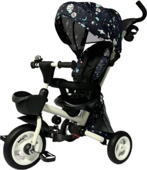 תלת אופן דגם Trilo מבית BabySafe - צבע כחול כוכבים