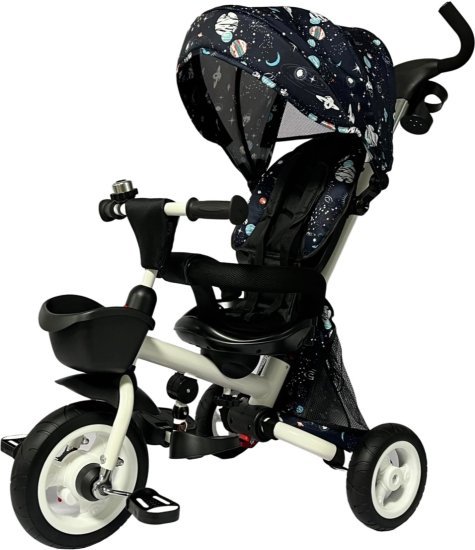 תלת אופן דגם Trilo מבית BabySafe - צבע כחול כוכבים