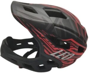 קסדת פול פייס 2 ב-1 Leo Pro - היקף ראש 50-56 סמ - צבע אדום