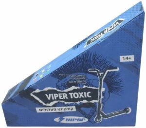 קורקינט פעלולים מקצועי גלגלי אלומיניום 100 ממ Viper Toxic - כחול