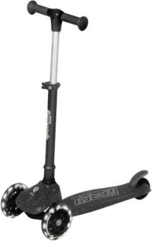 קורקינט 3 גלגלים עם אורות לילדים Qplay - שחור