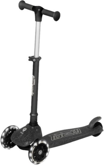 קורקינט 3 גלגלים עם אורות לילדים Qplay - שחור