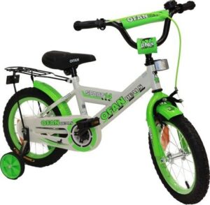 אופני BMX לילדים עם גלגלי עזר ''14 מבית Luli Baby's - צבע ירוק