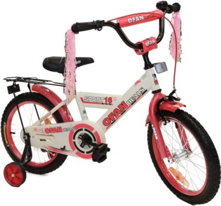 אופני BMX לילדים עם גלגלי עזר ''14 מבית Luli Baby's - צבע ורוד