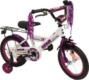 אופני BMX לילדים עם גלגלי עזר ''14 מבית Luli Baby's - צבע סגול