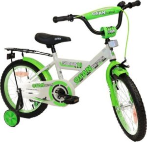 אופני BMX לילדים עם גלגלי עזר ''16 מבית Luli Baby's - צבע ירוק