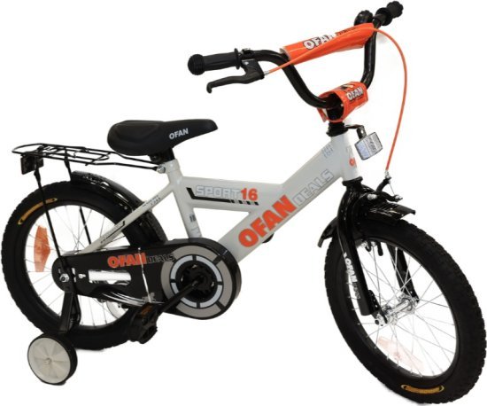 אופני BMX לילדים עם גלגלי עזר ''16 מבית Luli Baby's - צבע כתום