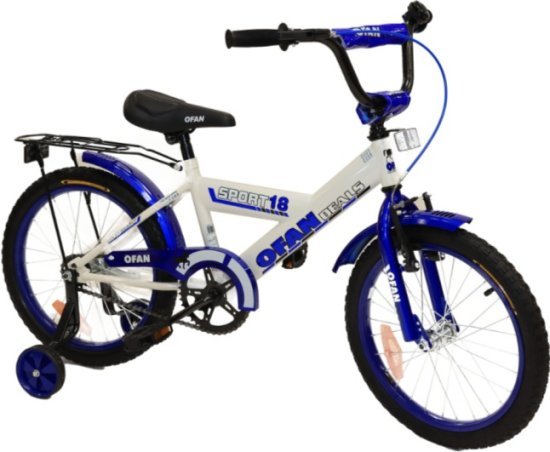 אופני BMX לילדים עם גלגלי עזר ''18 מבית Luli Baby's - צבע כחול