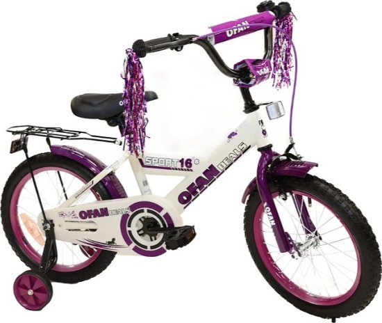 אופני BMX לילדים עם גלגלי עזר ''18 מבית Luli Baby's - צבע סגול