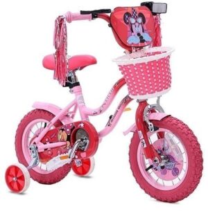 אופניים ממותגים לילדים עם גלגלי עזר ''14 מבית Luli Baby's - מיני מאוס