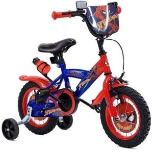 אופניים ממותגים לילדים עם גלגלי עזר ''14 מבית Luli Baby's - ספיידרמן